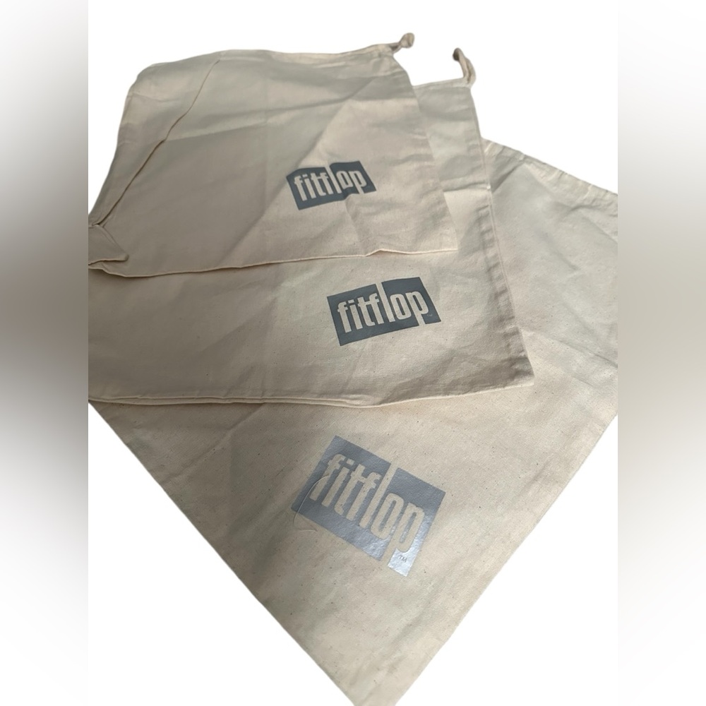 3 FITFLOP DUST BAGS CREAM NEW 15x12